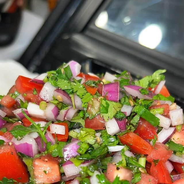 Fresh pico de gallo made daily at Dyckman Cafe and Grill